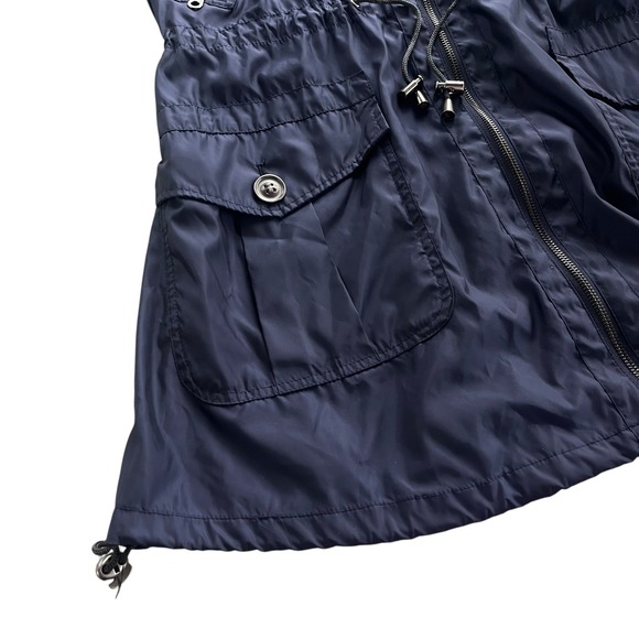 G.E.T. General Equipment Technique XS Navy Drawstring Zip Windbreakr Rain Jacket - Picture 10 of 16